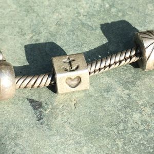 Pandora Retired Faith Hope Love Charm